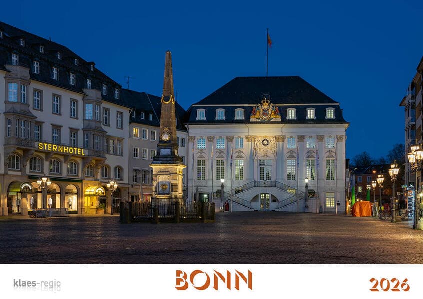 Bonn 2026 Bildkalender A4 quer, spiralgebunden