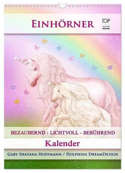 Einhörner - Kalender (Wandkalender 2026 DIN A3 hoch), CALVENDO Monatskalender