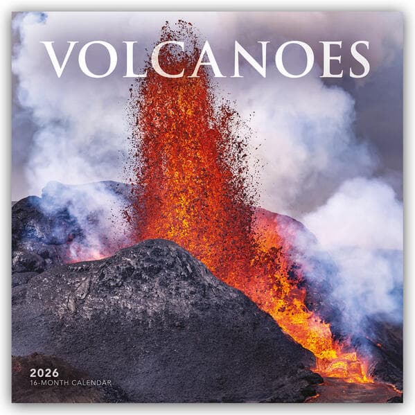 Volcanoes Vulkane 2026 Wand-Kalender
