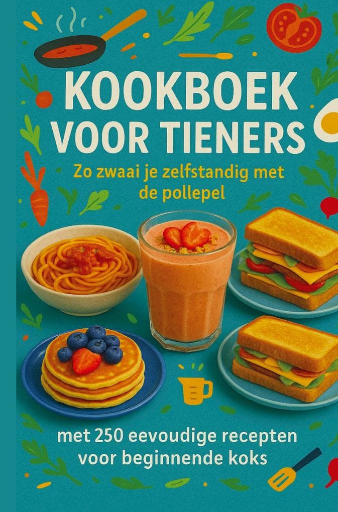 Kookboek voor Tieners Zo zwaai je zelfstandig met de pollepel:Het perfecte cadeau voor tieners ( 30-dagen eetplan voor tieners (met ontbijt, lunc)