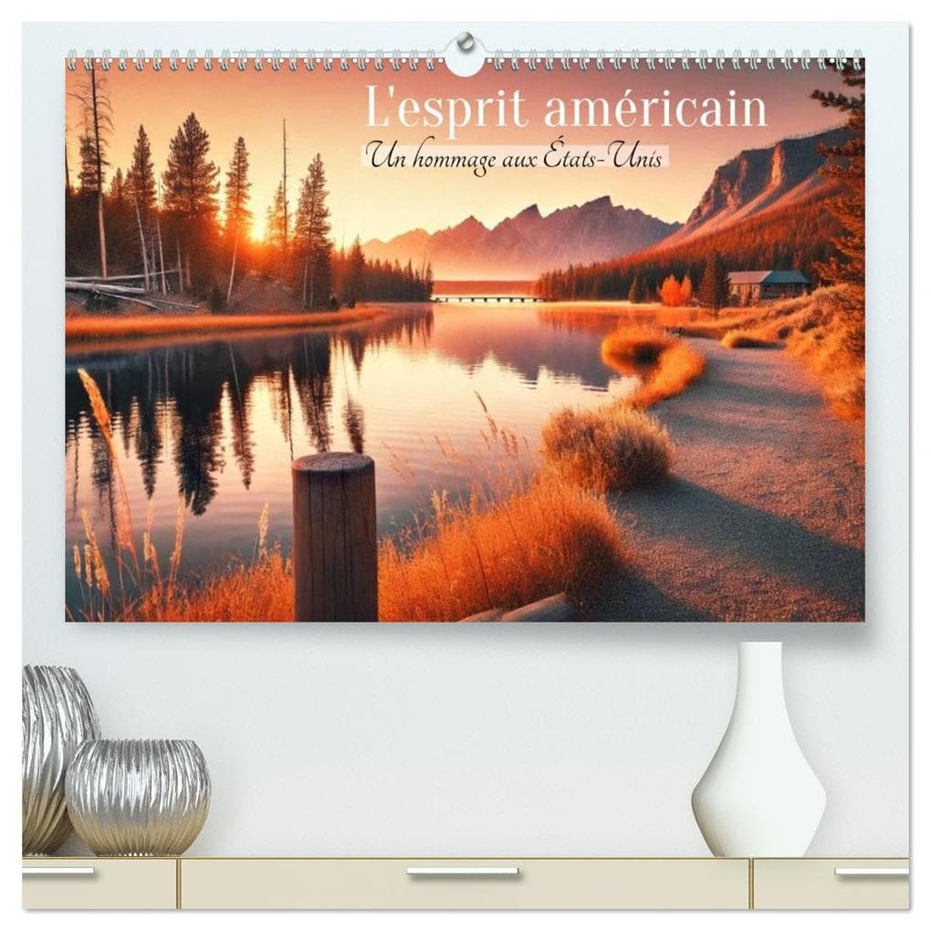 L'esprit américain - Un hommage aux États-Unis. (Calendrier mural 2026 DIN A2 vertical) calendrier de bureau