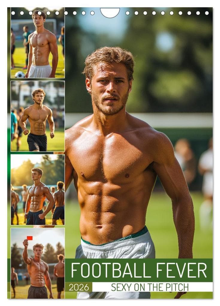 Football Fever - Sexy on the Pitch (Wall Calendar 2026 DIN A4 portrait), CALVENDO 12 Month Wall Calendar
