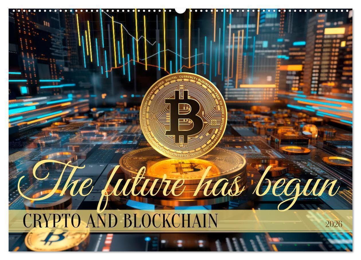 Crypto and Blockchain THE FUTURE HAS BEGUN (Wall Calendar 2026 DIN A2 landscape), CALVENDO 12 Month Wall Calendar