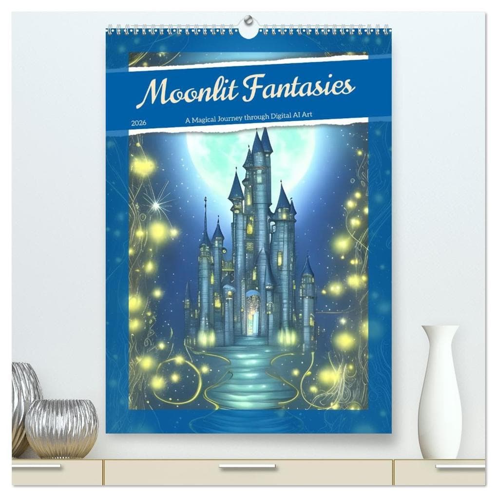 Moonlit Fantasies (High Quality Premium Wall Calendar 2026 DIN A2 portrait),CALVENDO 12 Month Wall Calendar