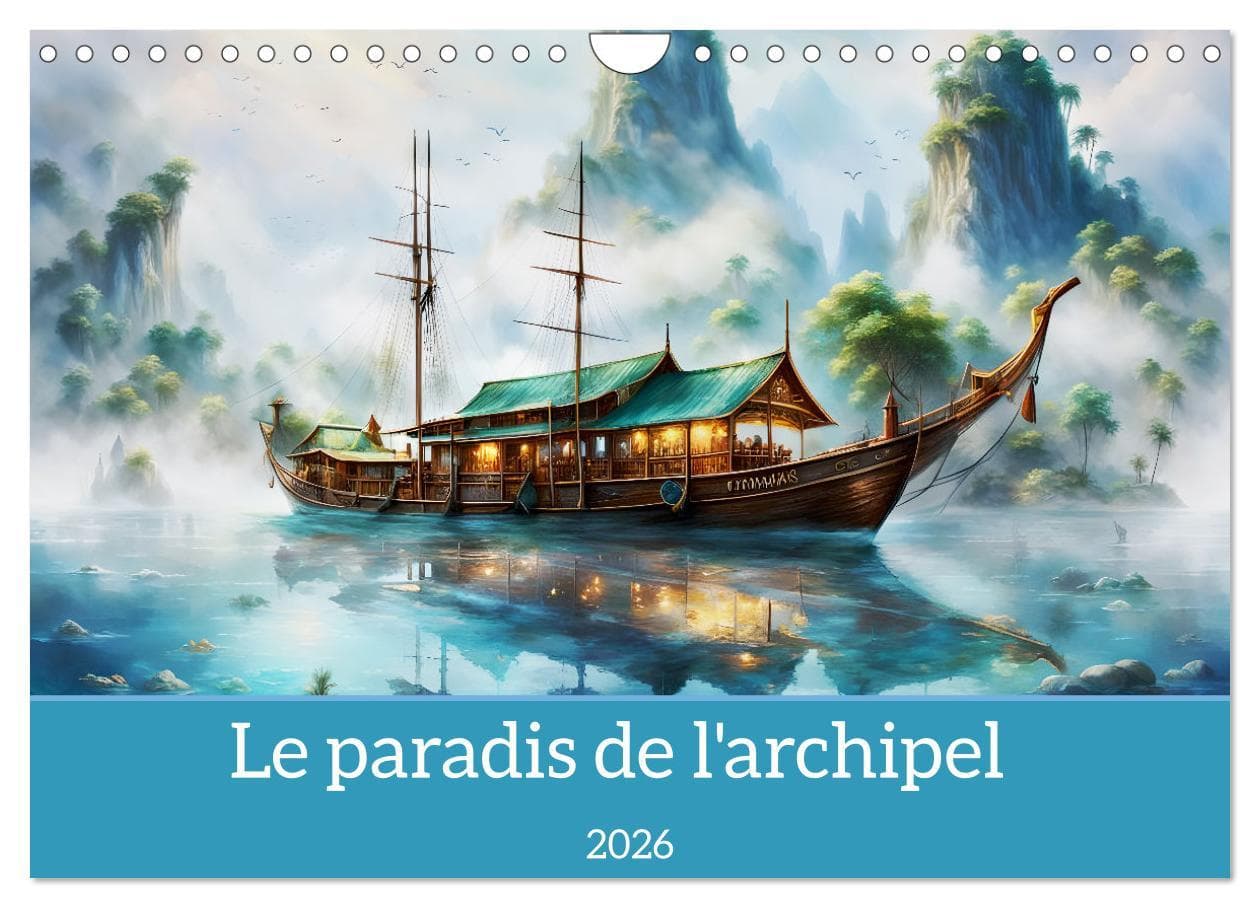 Le paradis de l'archipel (Calendrier mural 2026 DIN A4 vertical), CALVENDO calendrier mensuel