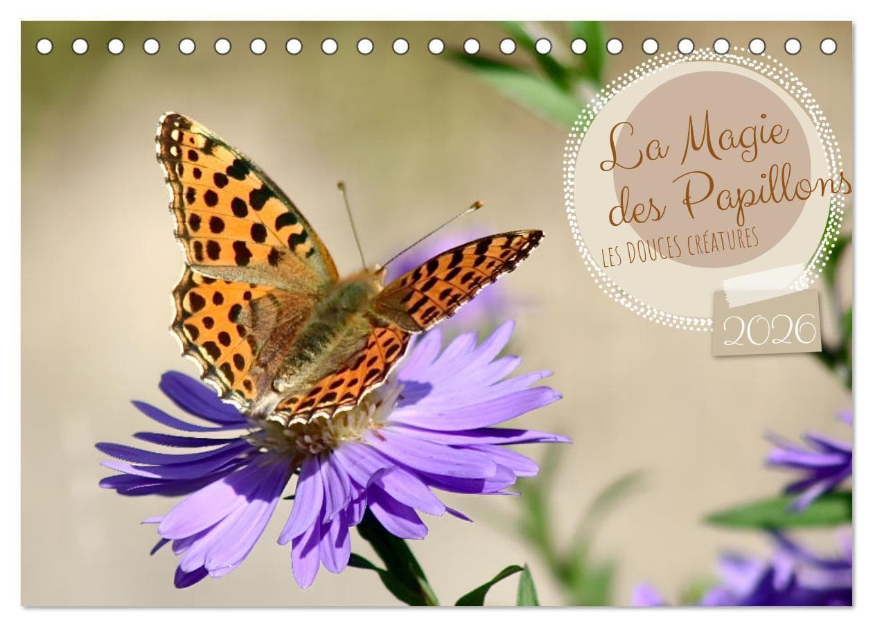 LA MAGIE DES PAPILLONS 2026 (Calendrier de bureau 2026 DIN A5 vertical), CALVENDO calendrier mensuel