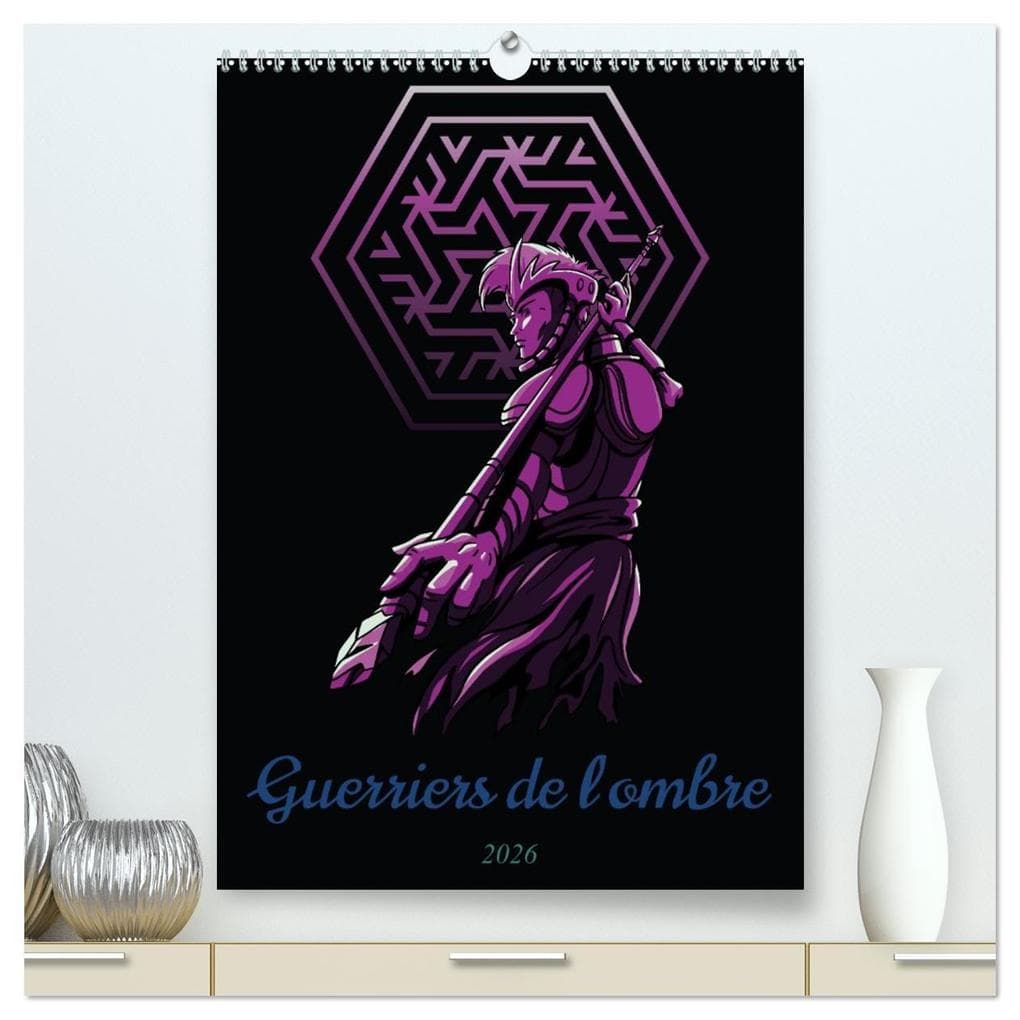 Guerriers de l'ombre (Calendrier mural 2026 DIN A2 horizontal) calendrier de bureau