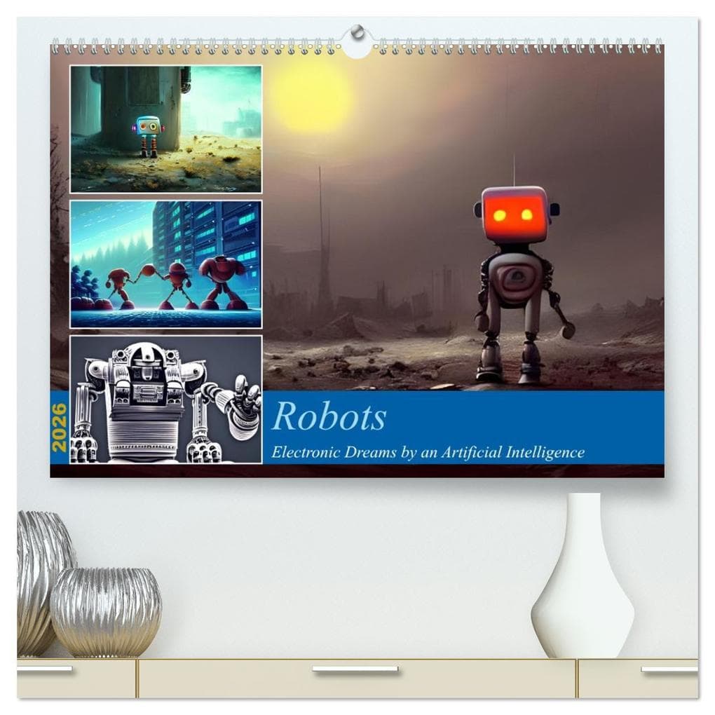 Robots (High Quality Premium Wall Calendar 2026 DIN A2 landscape),CALVENDO 12 Month Wall Calendar
