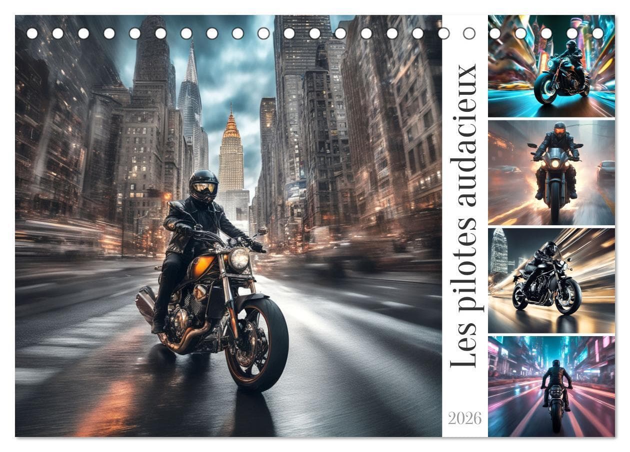 Les pilotes audacieux (Calendrier de bureau 2026 DIN A5 vertical), CALVENDO calendrier mensuel