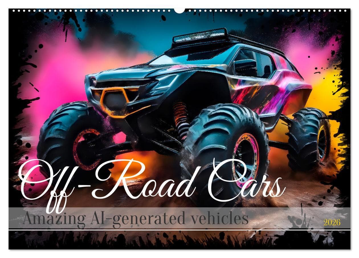 OFF-ROAD CARS Amazing AI-generated vehicles (Wall Calendar 2026 DIN A2 landscape), CALVENDO 12 Month Wall Calendar