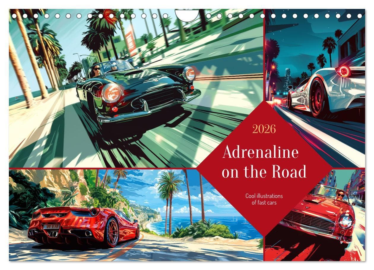 Adrenaline on the Road (Wall Calendar 2026 DIN A4 landscape), CALVENDO 12 Month Wall Calendar