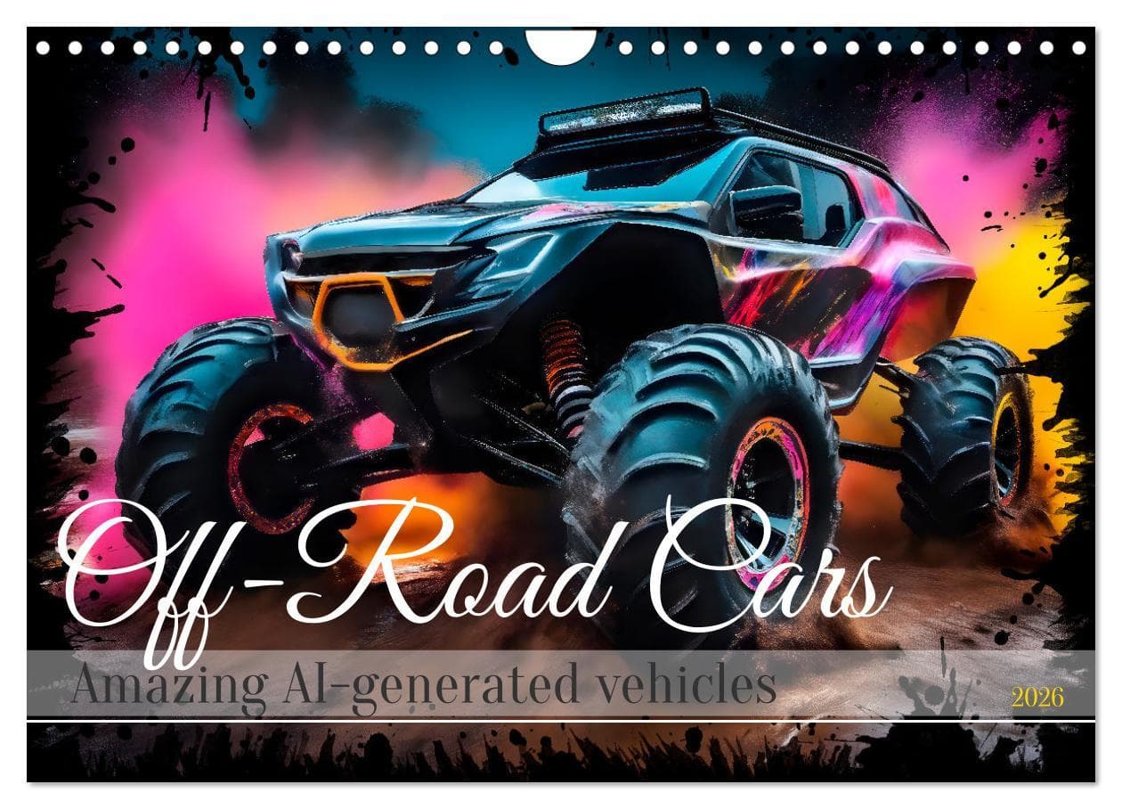 OFF-ROAD CARS Amazing AI-generated vehicles (Wall Calendar 2026 DIN A4 landscape), CALVENDO 12 Month Wall Calendar