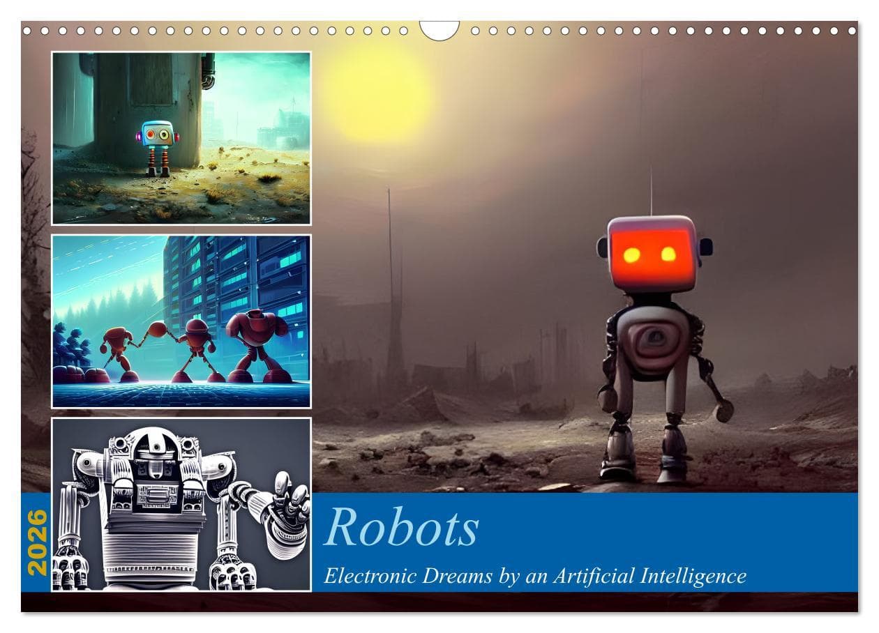Robots (Wall Calendar 2026 DIN A3 landscape), CALVENDO 12 Month Wall Calendar