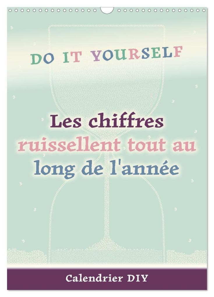 Les chiffres ruissellent tout au long de l'année (Calendrier mural 2026 DIN A3 horizontal), CALVENDO calendrier mensuel