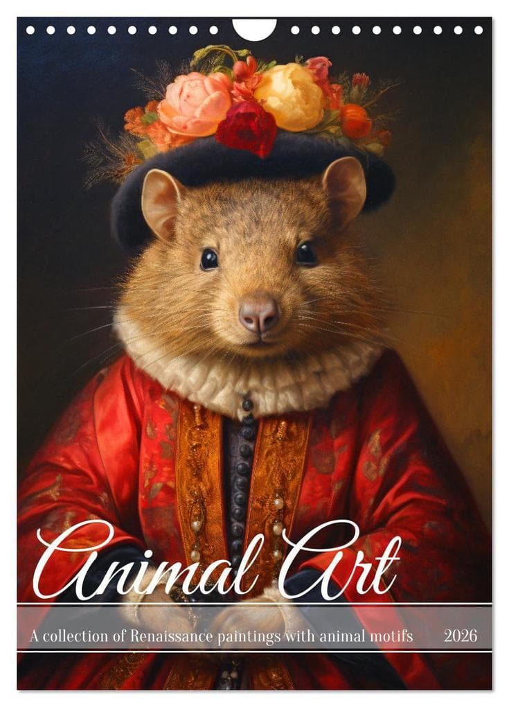 Animal Art - A collection of Renaissance paintings with animal motifs (Wall Calendar 2026 DIN A4 portrait), CALVENDO 12 Month Wall Calendar