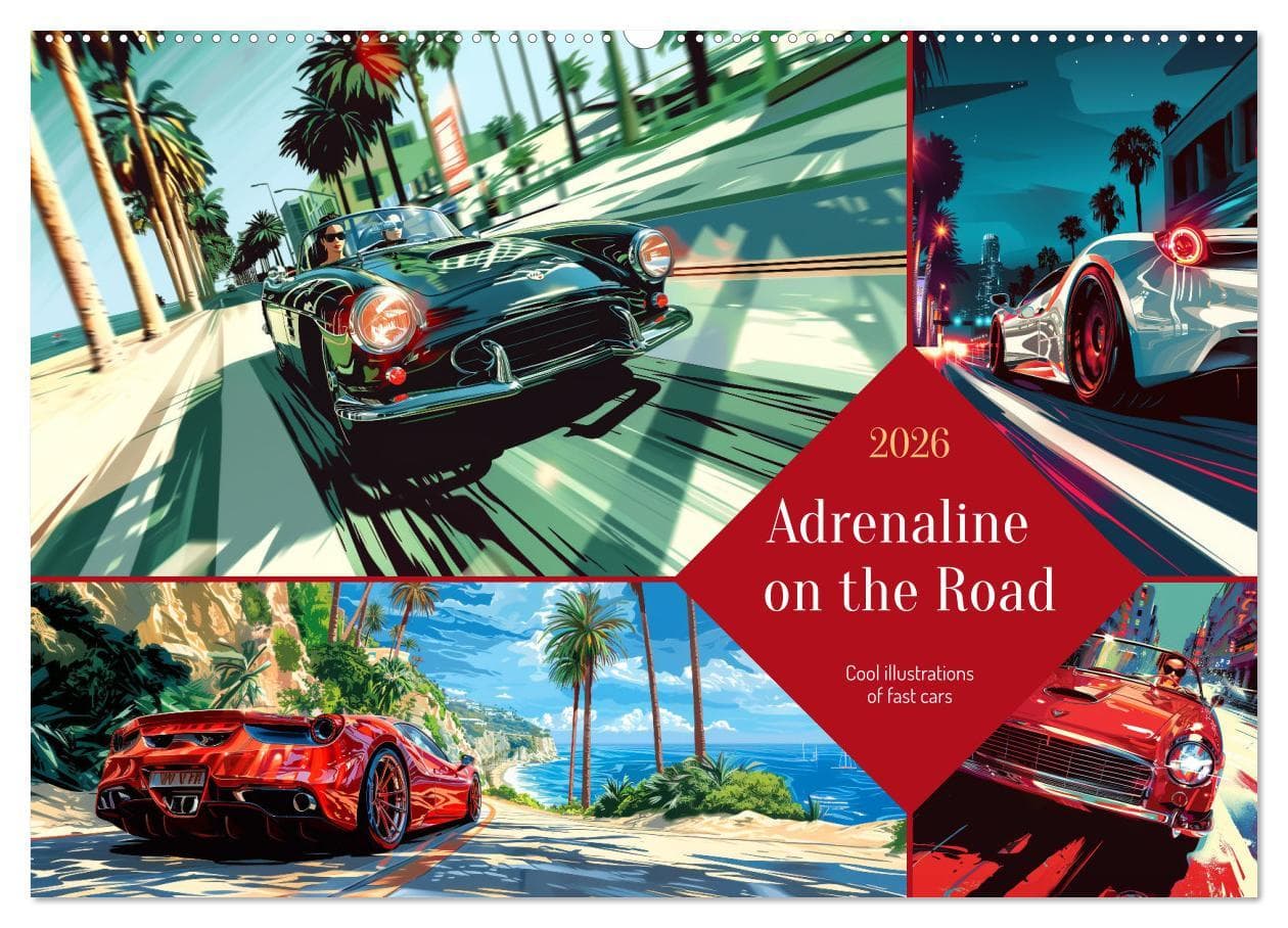 Adrenaline on the Road (Wall Calendar 2026 DIN A2 landscape), CALVENDO 12 Month Wall Calendar
