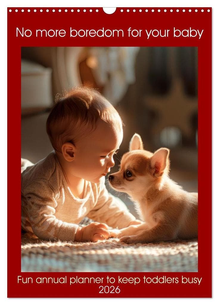 No more boredom for your baby (Wall Calendar 2026 DIN A3 portrait), CALVENDO 12 Month Wall Calendar