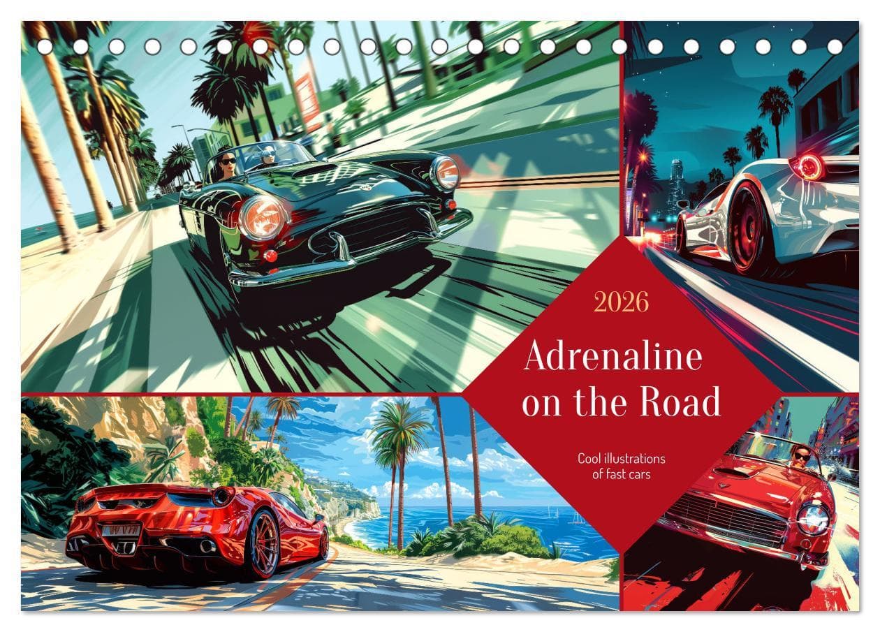 Adrenaline on the Road (Desk Calendar 2026 DIN A5 landscape), CALVENDO 12 Month DeskCalendar