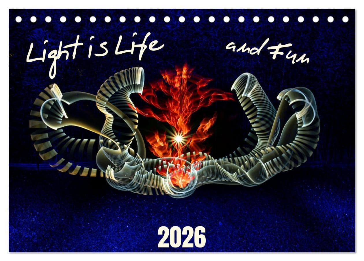 Light is Life and Fun (Desk Calendar 2026 DIN A5 landscape), CALVENDO 12 Month DeskCalendar
