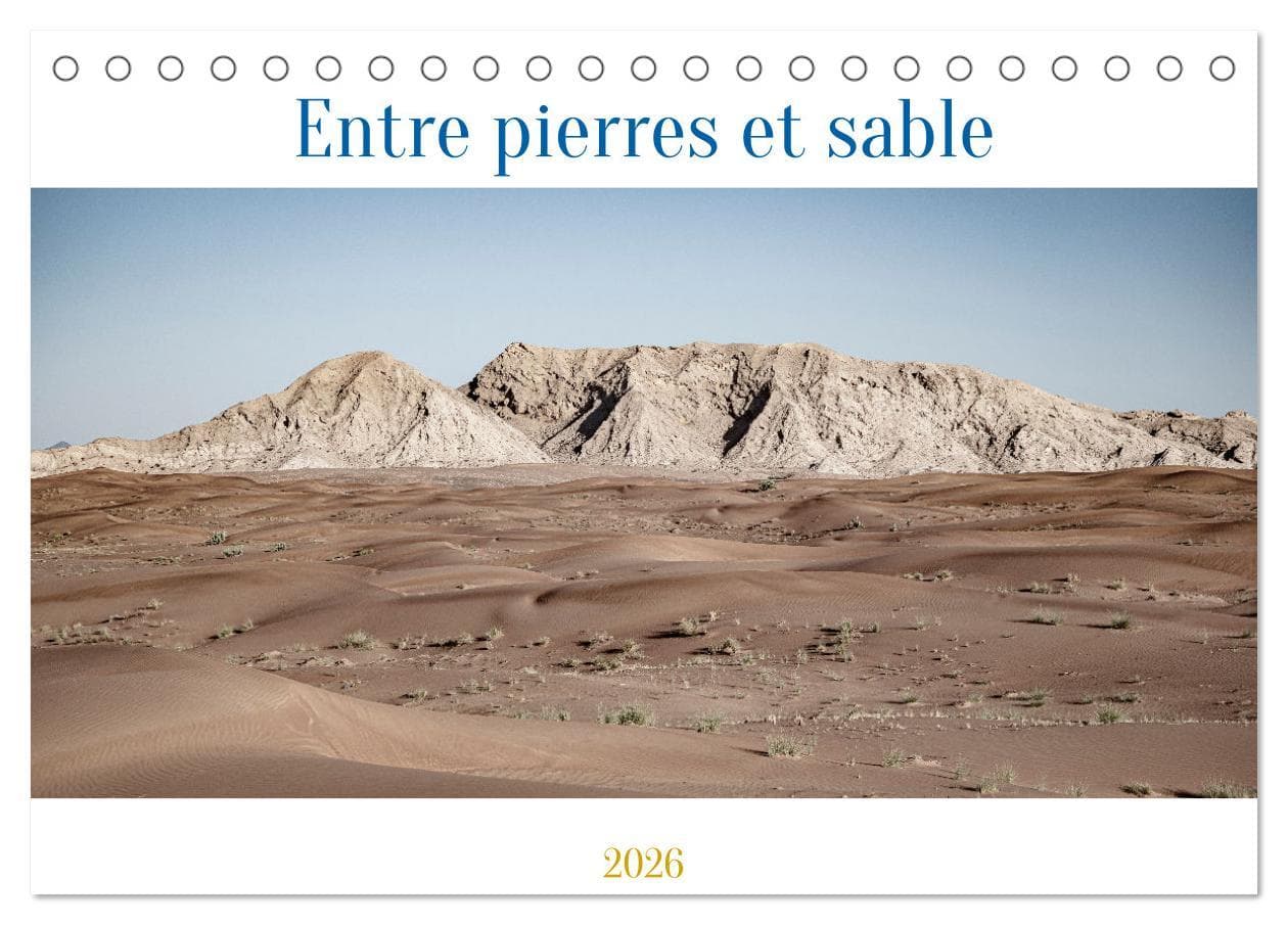 Entre pierres et sable (Calendrier de bureau 2026 DIN A5 vertical), CALVENDO calendrier mensuel