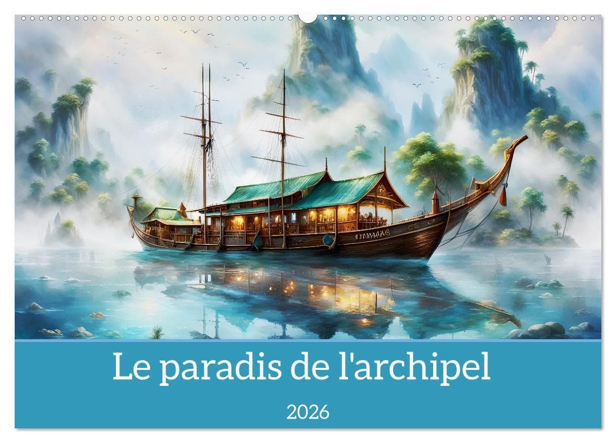 Le paradis de l'archipel (Calendrier mural 2026 DIN A2 vertical), CALVENDO calendrier mensuel