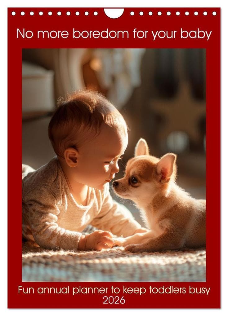 No more boredom for your baby (Wall Calendar 2026 DIN A4 portrait), CALVENDO 12 Month Wall Calendar