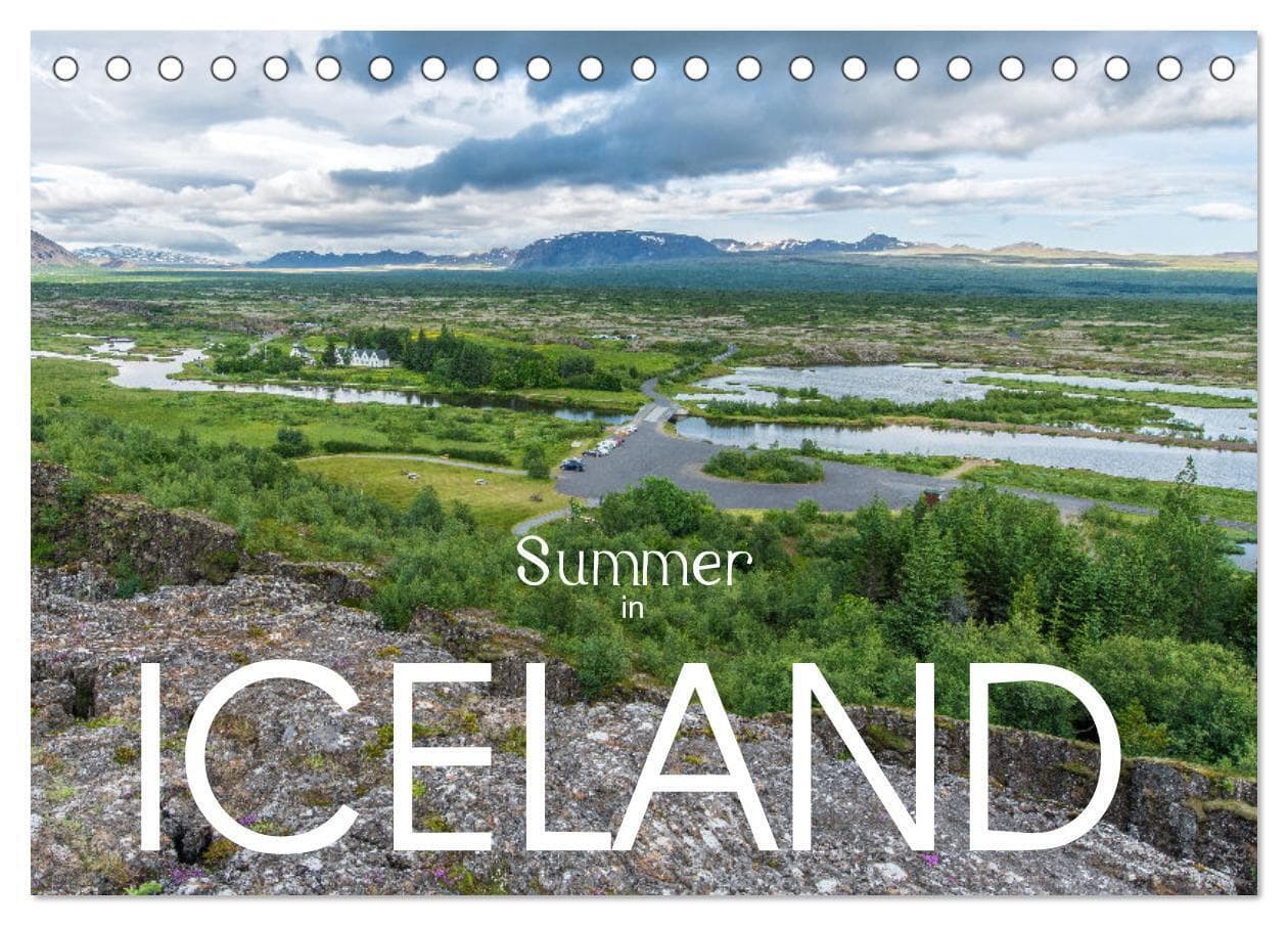 Summer in Iceland (Desk Calendar 2026 DIN A5 landscape), CALVENDO 12 Month DeskCalendar