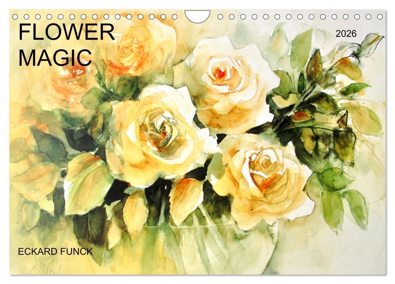 FLOWER MAGIC (Wall Calendar 2026 DIN A4 landscape), CALVENDO 12 Month Wall Calendar