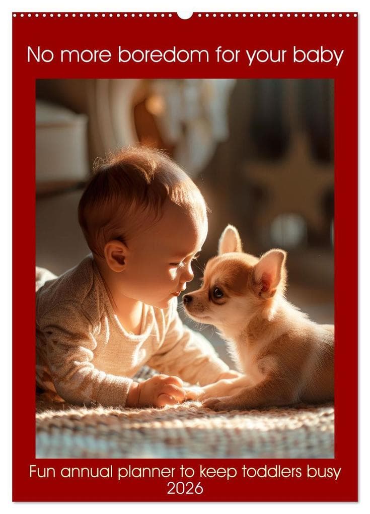 No more boredom for your baby (Wall Calendar 2026 DIN A2 portrait), CALVENDO 12 Month Wall Calendar