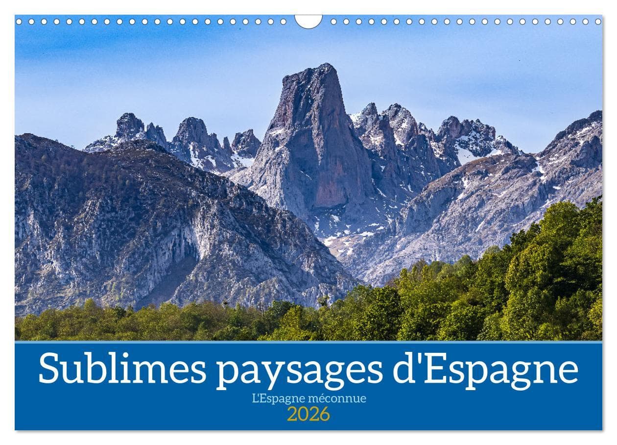 Sublimes paysages d'Espagne (Calendrier mural 2026 DIN A3 vertical), CALVENDO calendrier mensuel
