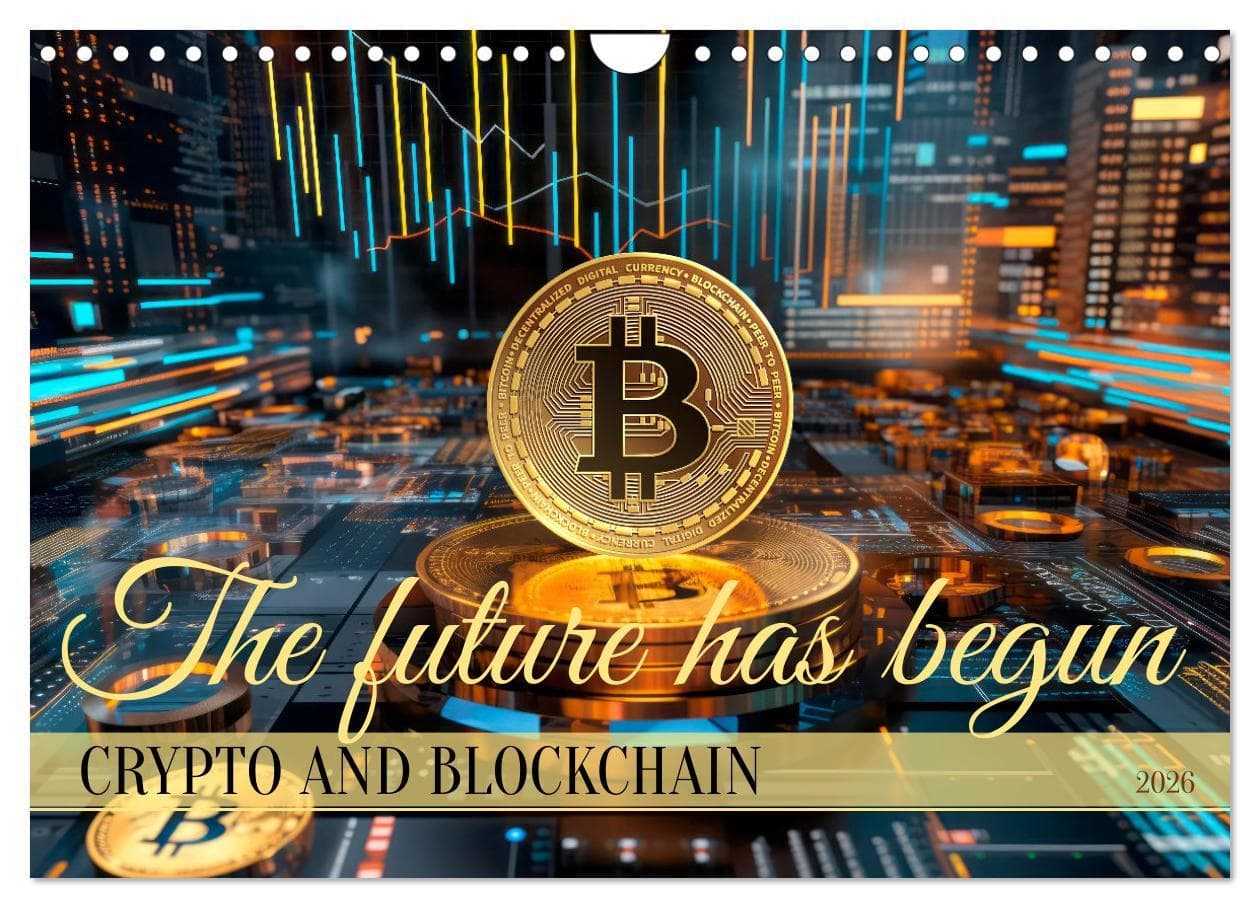 Crypto and Blockchain THE FUTURE HAS BEGUN (Wall Calendar 2026 DIN A4 landscape), CALVENDO 12 Month Wall Calendar
