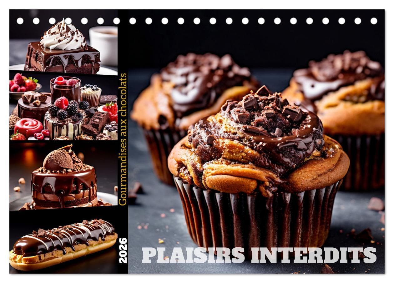 Plaisirs interdits (Calendrier de bureau 2026 DIN A5 vertical), CALVENDO calendrier mensuel