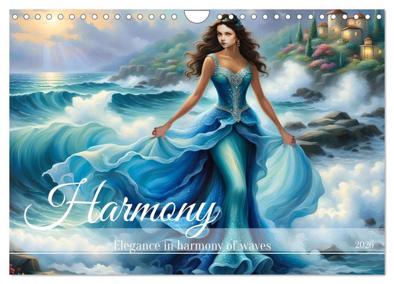 Harmony - Elegance in harmony of waves (Wall Calendar 2026 DIN A4 landscape), CALVENDO 12 Month Wall Calendar