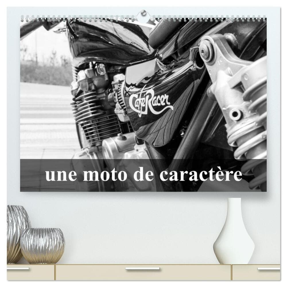 Une moto de caractère (Calendrier mural 2026 DIN A2 vertical) calendrier de bureau