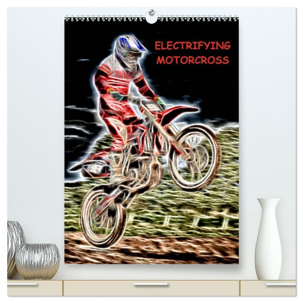 Electrifying Motorcross (High Quality Premium Wall Calendar 2026 DIN A2 portrait),CALVENDO 12 Month Wall Calendar