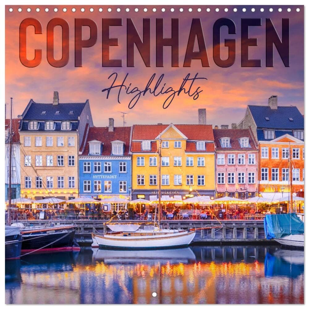 COPENHAGEN Highlights (Wall Calendar 2026 12 × 12 Inch) CALVENDO 12 Month Wall Calendar