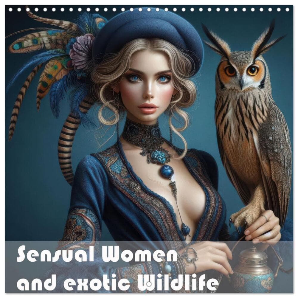 Sensual Women and Exotic Wildlife (Wall Calendar 2026 12 × 12 Inch) CALVENDO 12 Month Wall Calendar