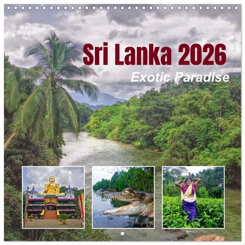 Sri Lanka 2026 - Exotic Paradise (Wall Calendar 2026 12 × 12 Inch) CALVENDO 12 Month Wall Calendar