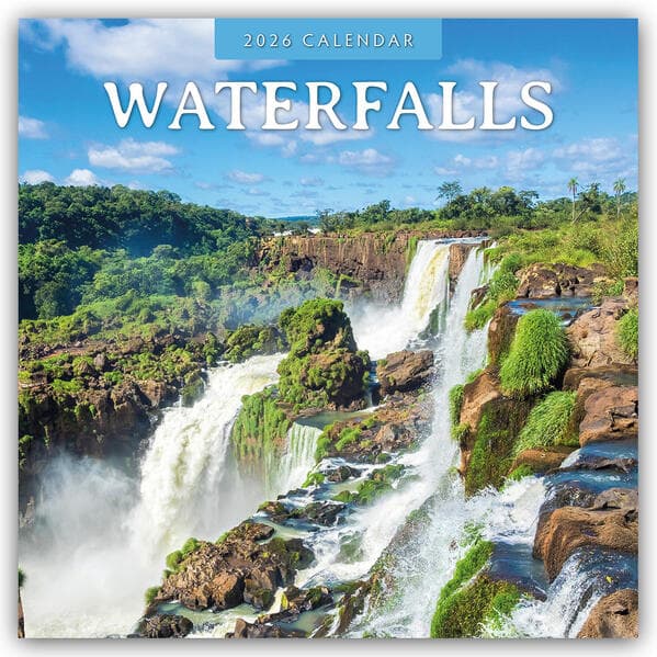 Waterfalls 2026 Square Wall Calendar