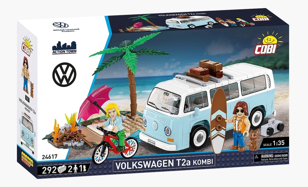 COBI 24617 - Volkswagen T2a Kombi, Bausatz 1:35, 292 Klemmbausteine, 3 Figuren