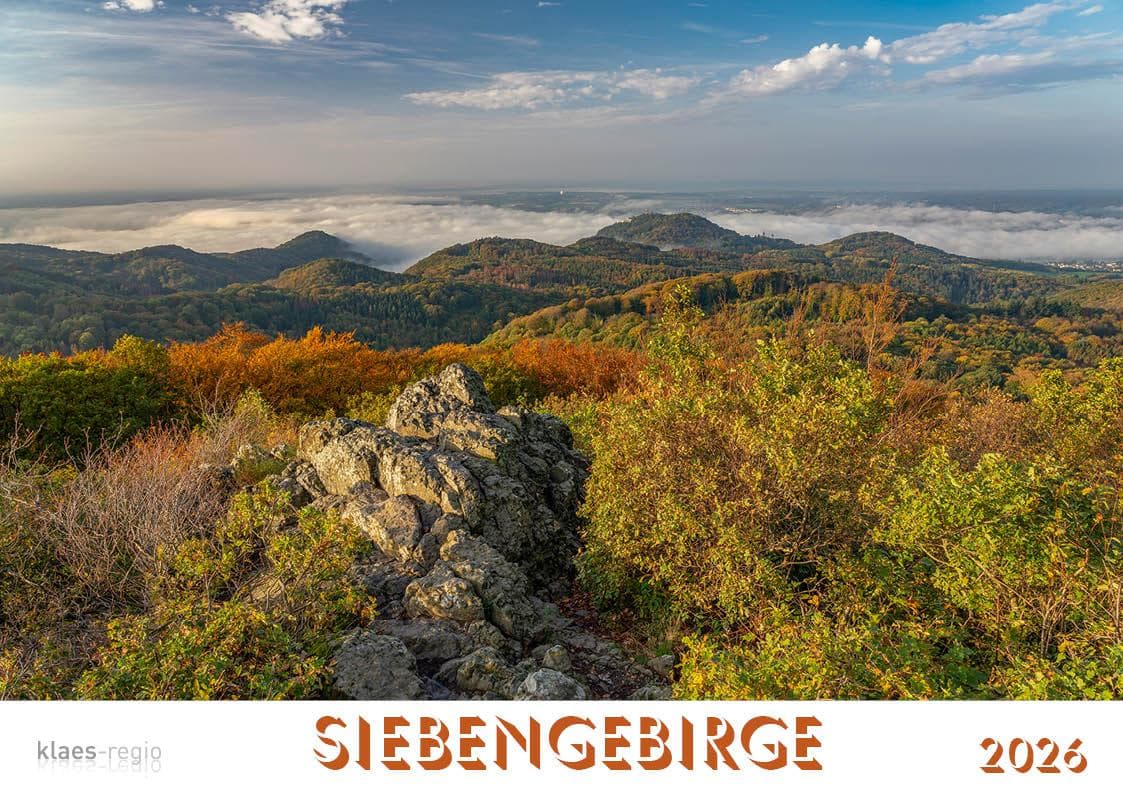 Siebengebirge 2026 Bildkalender A4 quer, spiralgebunden