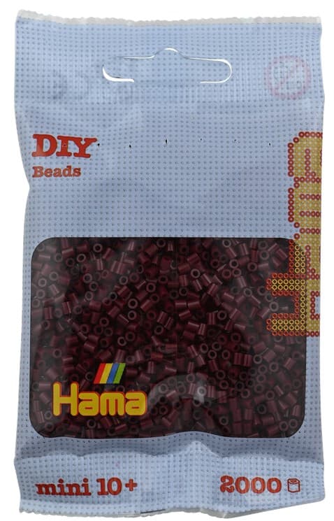 Hama - Mini-Perlen, 2000 Stück maulbeer