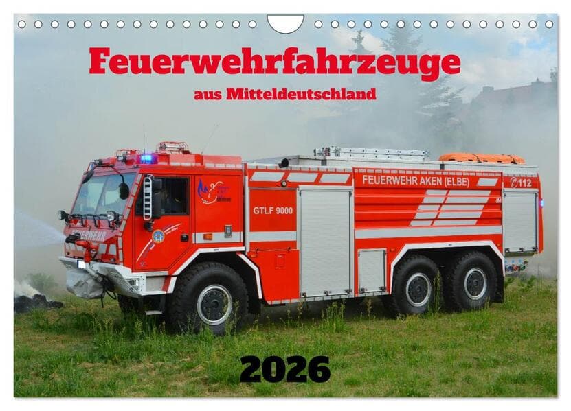 Einsatzfahrzeuge aus Sachsen und Sachsen-Anhalt (Wandkalender 2026 DIN A4 quer), CALVENDO Monatskalender