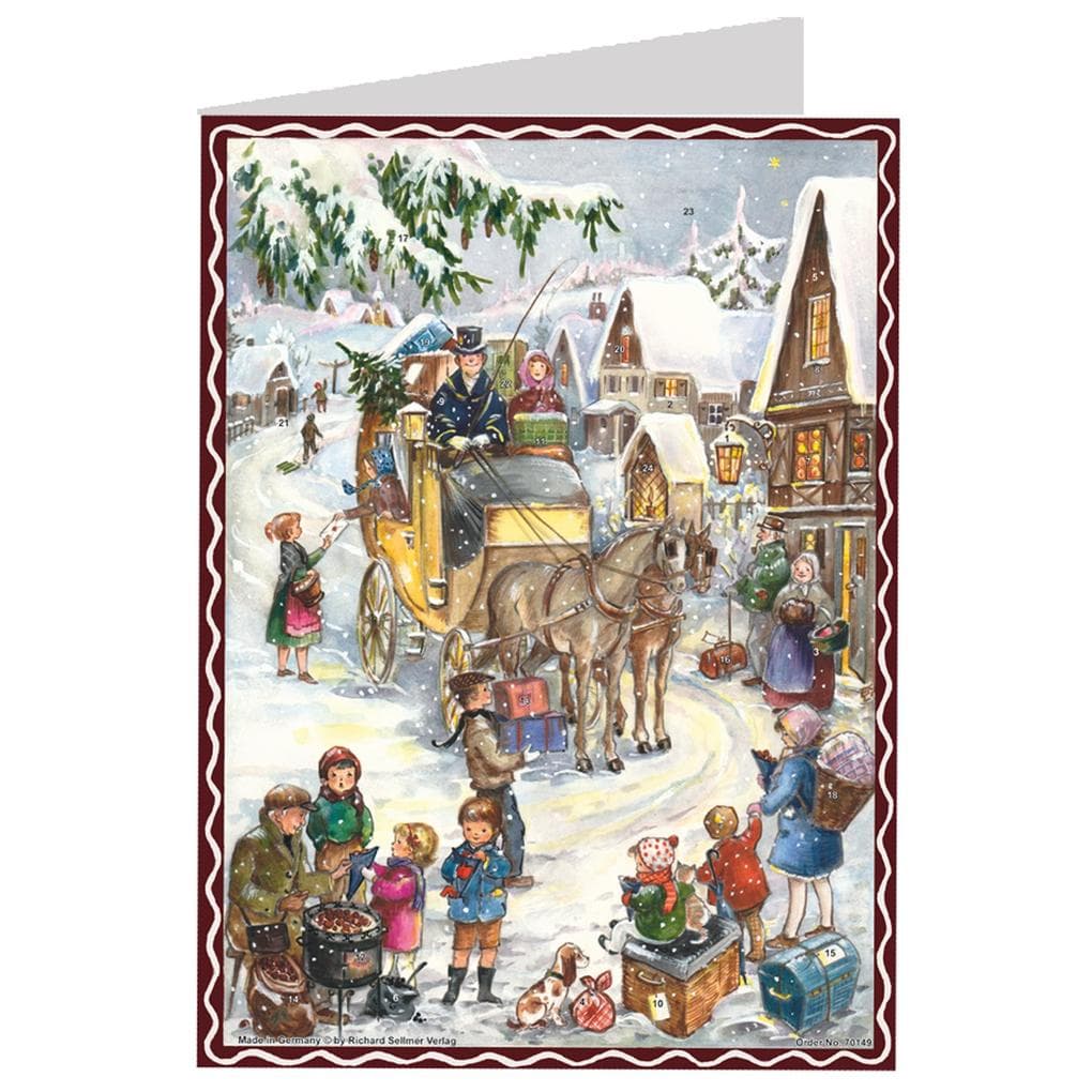 Postkarten-Adventskalender "Hurra die Kutsche kommt"