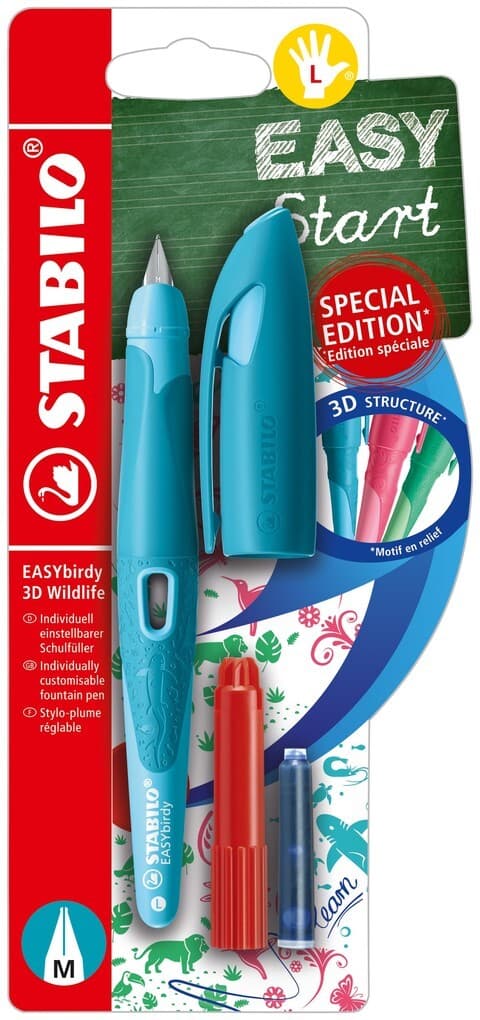 STABILO Schulfüller EASYbirdy® 3D Wildlife, Feder M