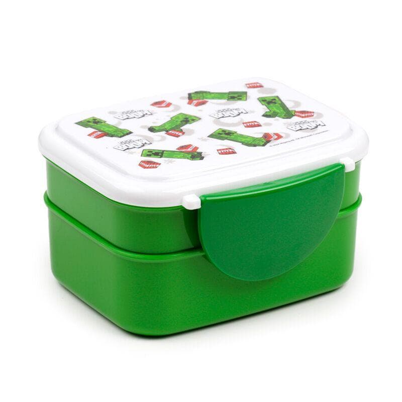 Minecraft Creeper & TNT Clip-Verschluss Stapelbare Bento Lunch Box mit Besteck