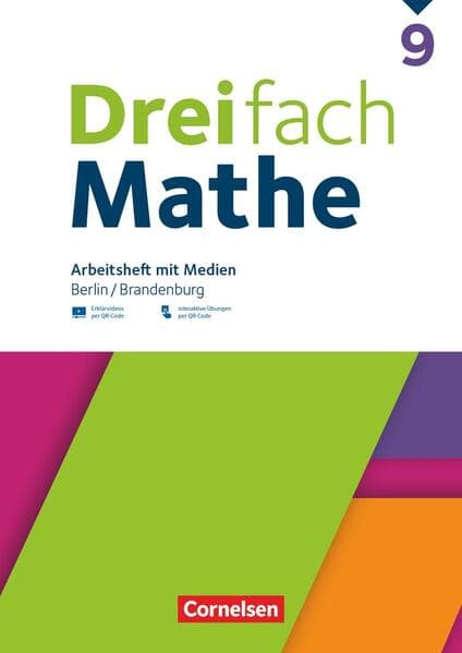 Dreifach Mathe 9. Schuljahr - Berlin und Brandenburg - Arbeitsheft mit Medien und Lösungen