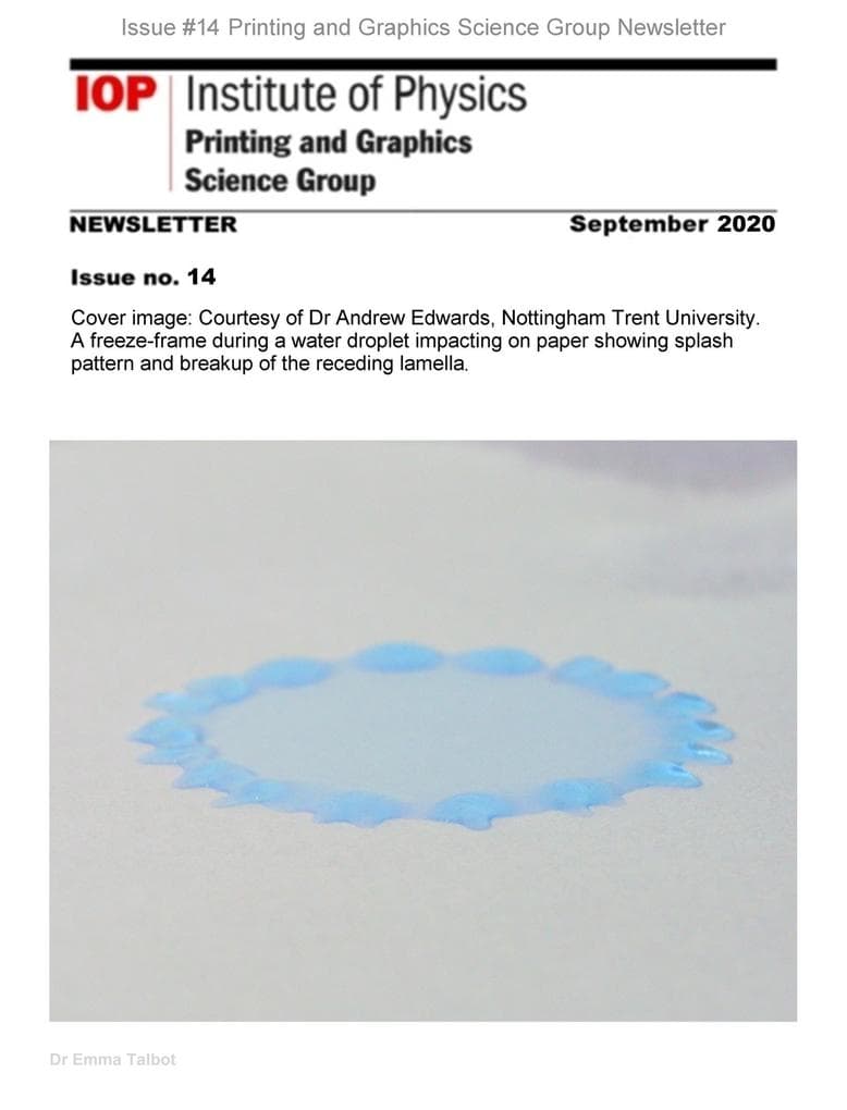 Issue #14 Printing and Graphics Science Group Newsletter (Printing and Graphics Science Group Newsletters, #9)