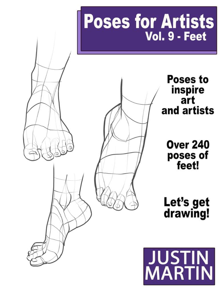 Poses for Artists Vol 9 - Feet (Pose Reference Book Series, #9)