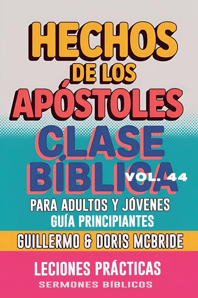 Clase Bíblica para Adultos y Jóvenes: Guía Principiantes - Los Hechos de los Apóstoles (Clase Bíblica Dominical Para Jóvenes y Adultos, #44)
